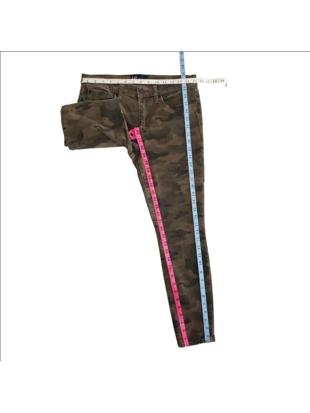 Gap Denim Legging Camo Skinny Jeans Womens 6/28 Stretch Mid Rise - Picture 7 of 9